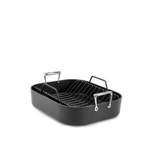 All-Clad HA1 Hard Anodized Nonstick 13"x 16" Roaster Pan with Rack NEW
